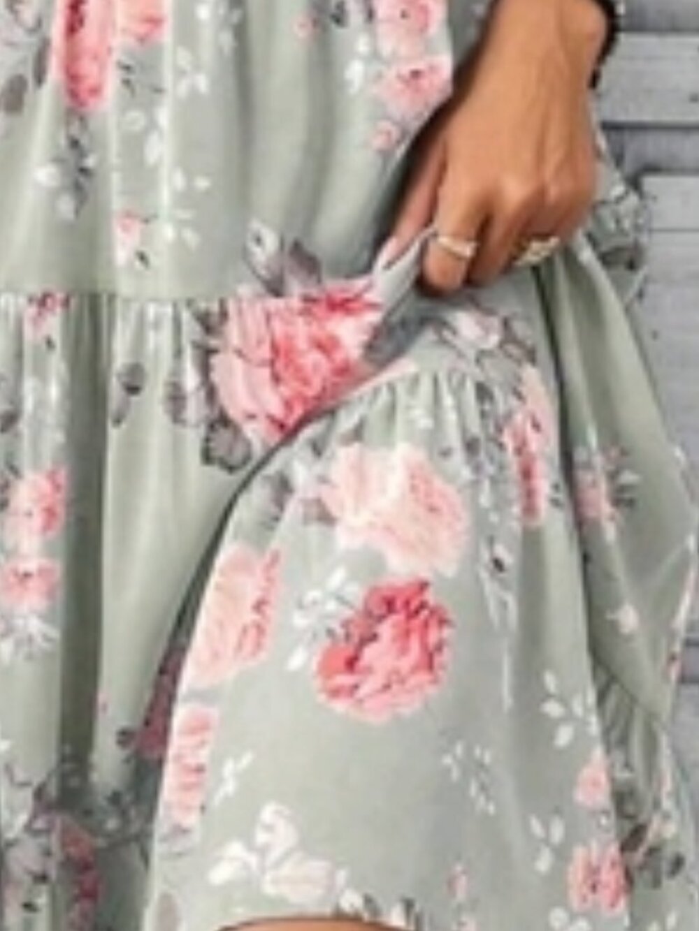 Green Ruffle Dresss